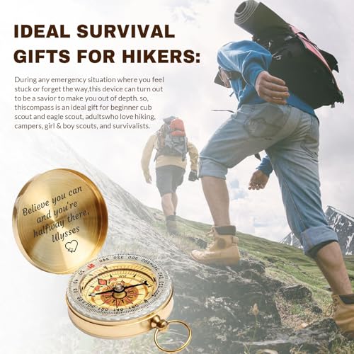 Brújula portátil personalizada con función luminosa impermeable miniatura 5