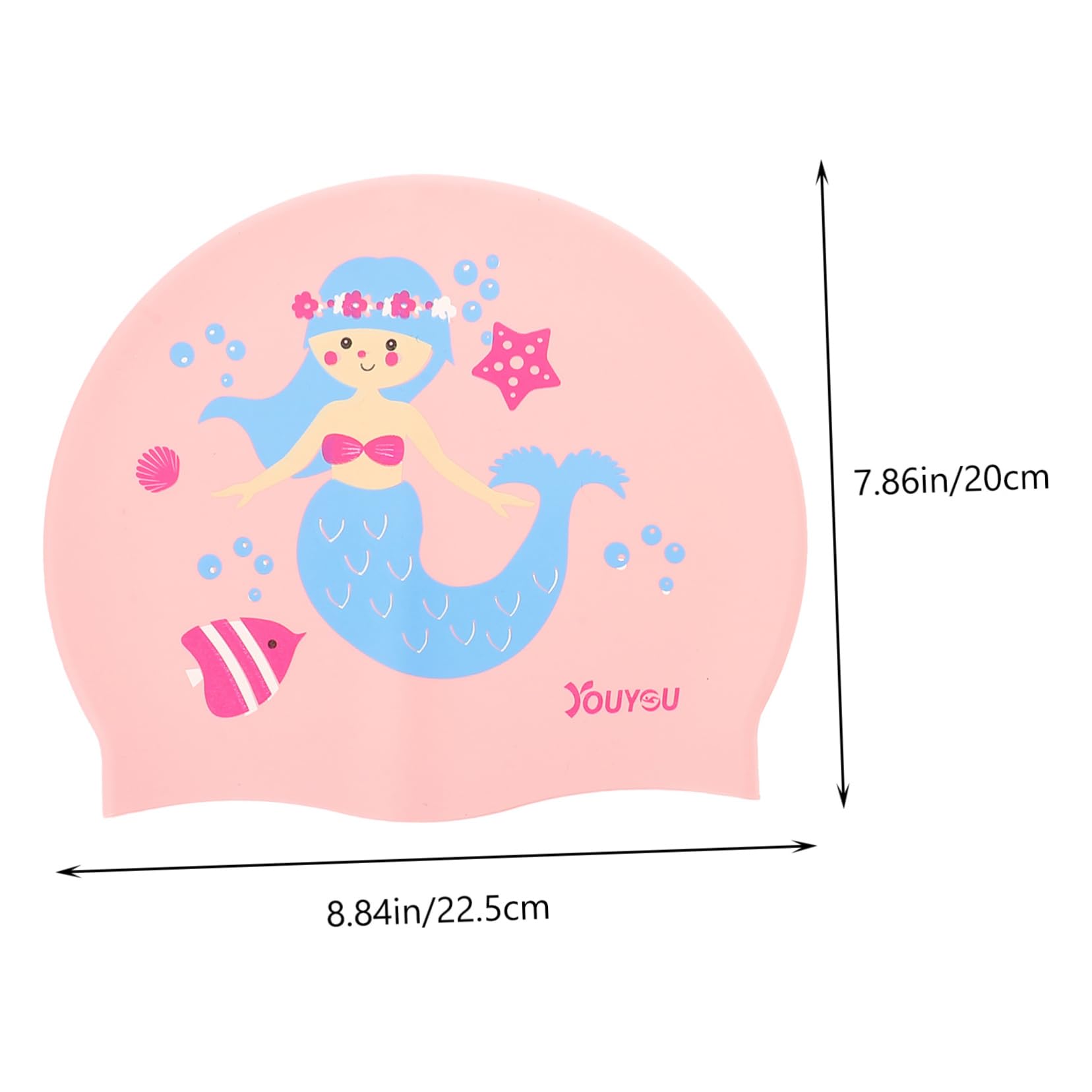 Toddmomy Gorro De Baño De Silicona para Gorro De Baño con Orejas Gorro De Baño Extragrande Gafas De Natación para Gorro De Baño para Niñas Gorro De Baño Elástico para Gorro De