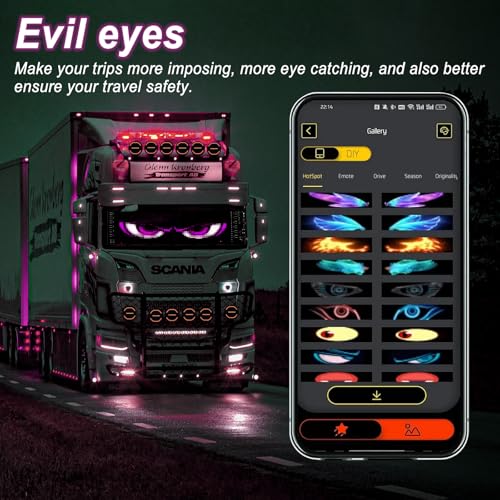 Luces LED para coche de 70x173 mm con pantalla programable para texto y graffiti 4
