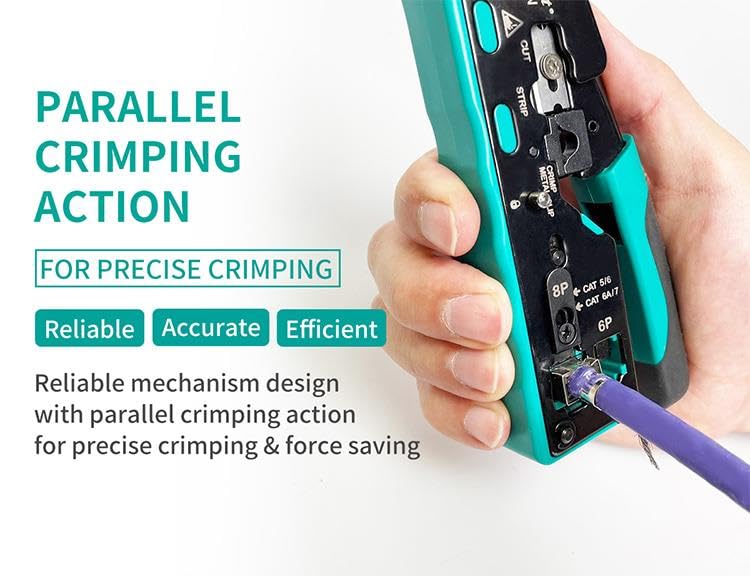 Parallel crimping action for precise connections