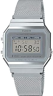 Casio Damen Digital Quarz Uhr mit Edelstahl Armband A700WEM-7AEF