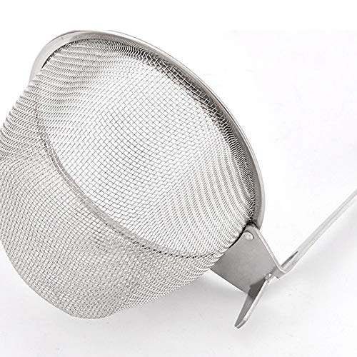 Colador El colador es un colador de Acero Inoxidable con un tamiz de Malla con un Mango Largo Que se Puede Usar en la Cocina de la casa.