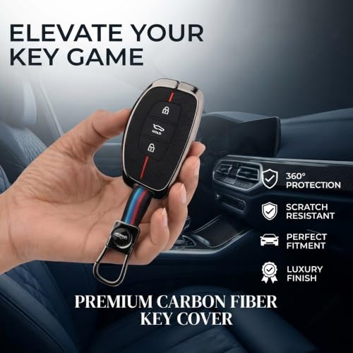 Image of Coll of Fest Luxury Metal Silicon Key Cover Compatible with Hyundai Creta i10 Grand i20 Elite i20 Active Xcent Verna 4s, Tucson Elantra Grand i10 Nios 3 Button Smart Key Glow in the Dark