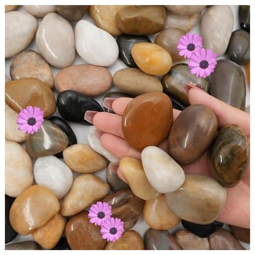 25+ Inspiring Rock Bed Landscaping Ideas for Your Garden 5 NUPICK 16lb Mix River Rocks for Outdoor Landscaping, 1-2 Inch Pebbles for Indoor Plants, Natural Polished Aquarium Gravel, Decorative Rocks for Succulent, Garden, Vases Fillers, Bird Baths