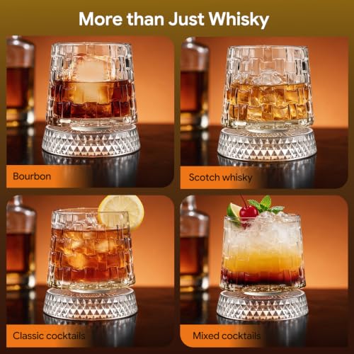 BOCT Spinning Whiskey Glasses Set of 4, 9.57 oz - image 6