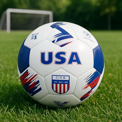 Image of Vizari Country Soccer Ball with Long-Lasting Air Retention Bladder and Machine-Stitched Panels | Consistent Bounce for Passing and Shooting | Eye-Catching National Colors Design
