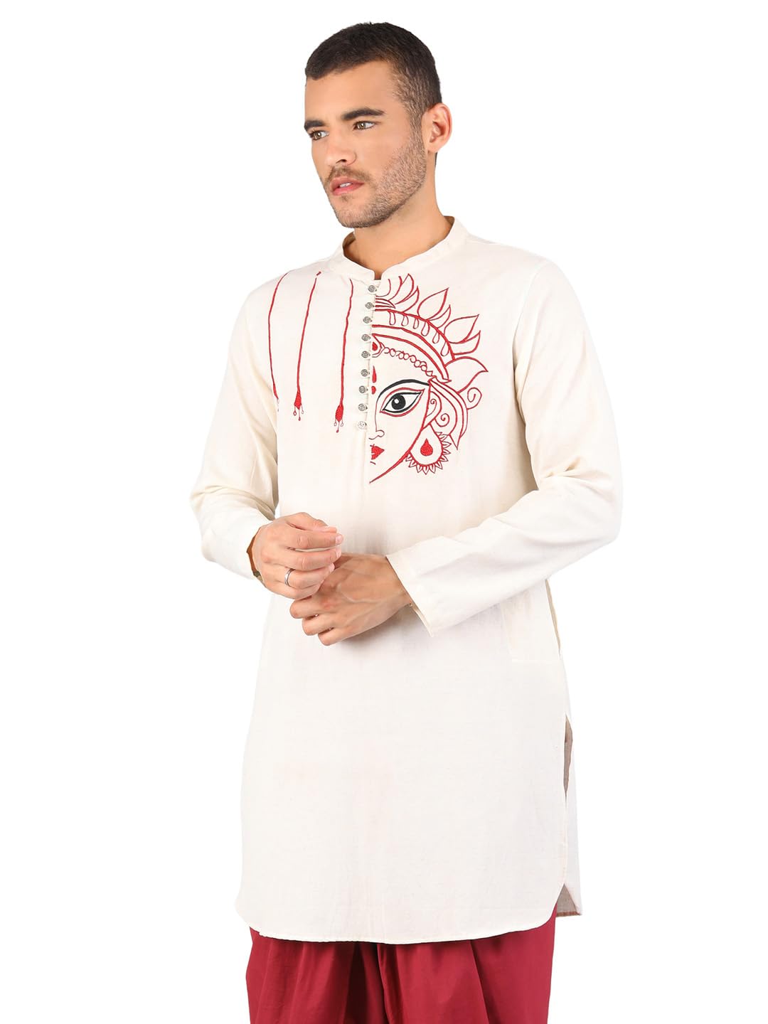 satav Men's Cotton Embroidered Ethnic Navratri Kurta-picture-52