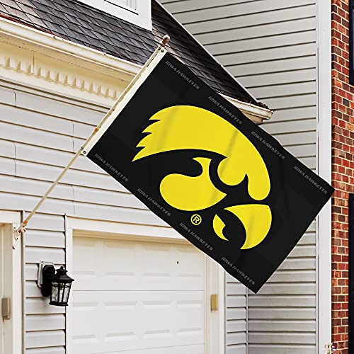 Bsi Products, Inc. - Iowa Hawkeyes 3’X5’ Flag With Heavy-Duty Brass Grommets - Ui Football, Basketball & Baseball Pride - High Durability - Designed For Indoor Or Outdoor Use - Great Gift Idea #TOP1