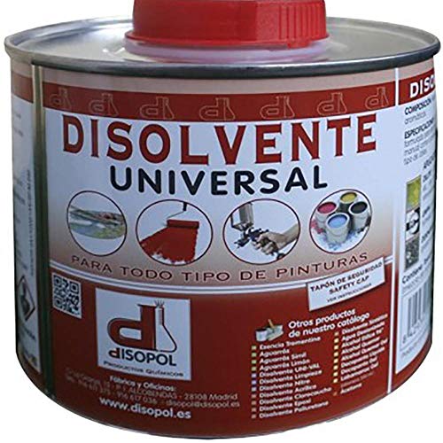 DISOLVENTE LIMPIEZA DISOPOL UNIVERSAL ENVASE METALICO NITRO DDUNI24*05CH 500 ML