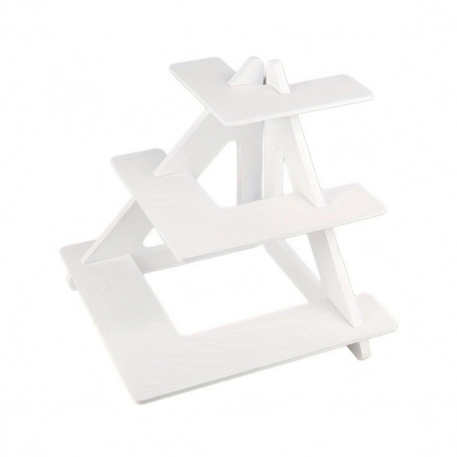 Présentoir à Gâteaux à Marches Stable , Blanc