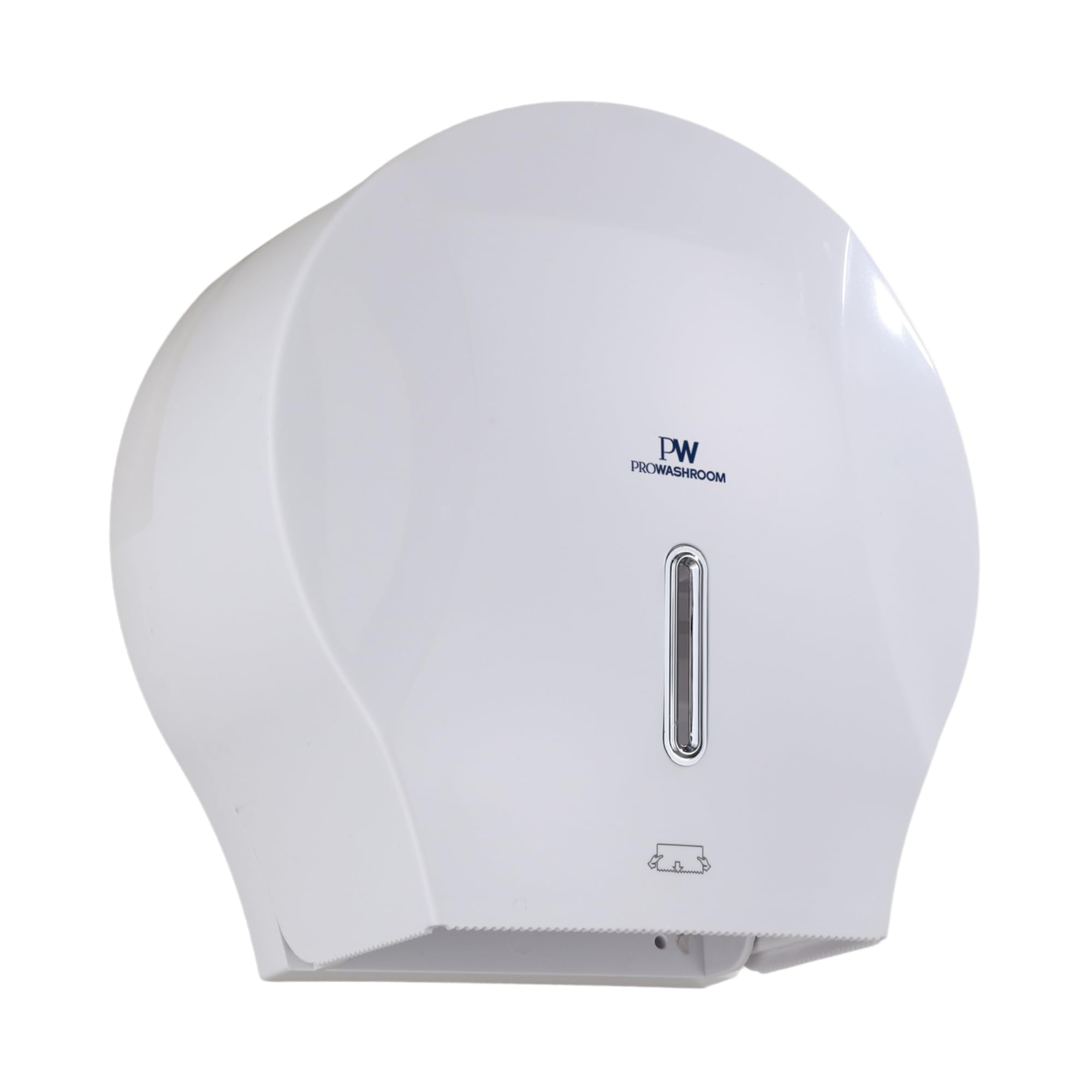 Mylek Pro Washroom Toilet Roll Dispenser Wall-MountedLockableAbs White Silk Finish from B&Q