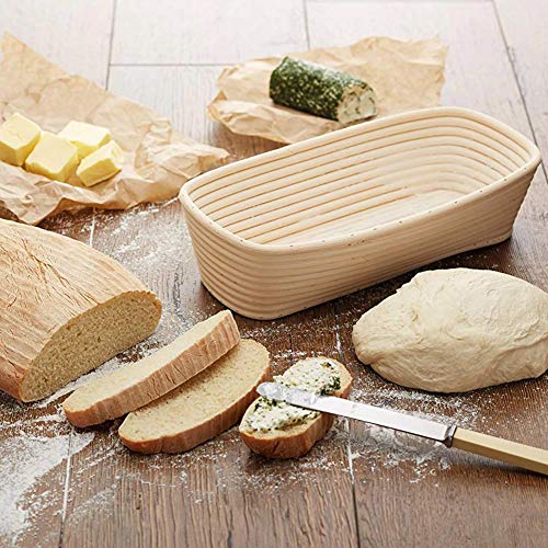 ORION rattan bread bin basket for home oval bread 32 x 15 cm, height 9 cm, Beige, 32x15 cm - Image 4