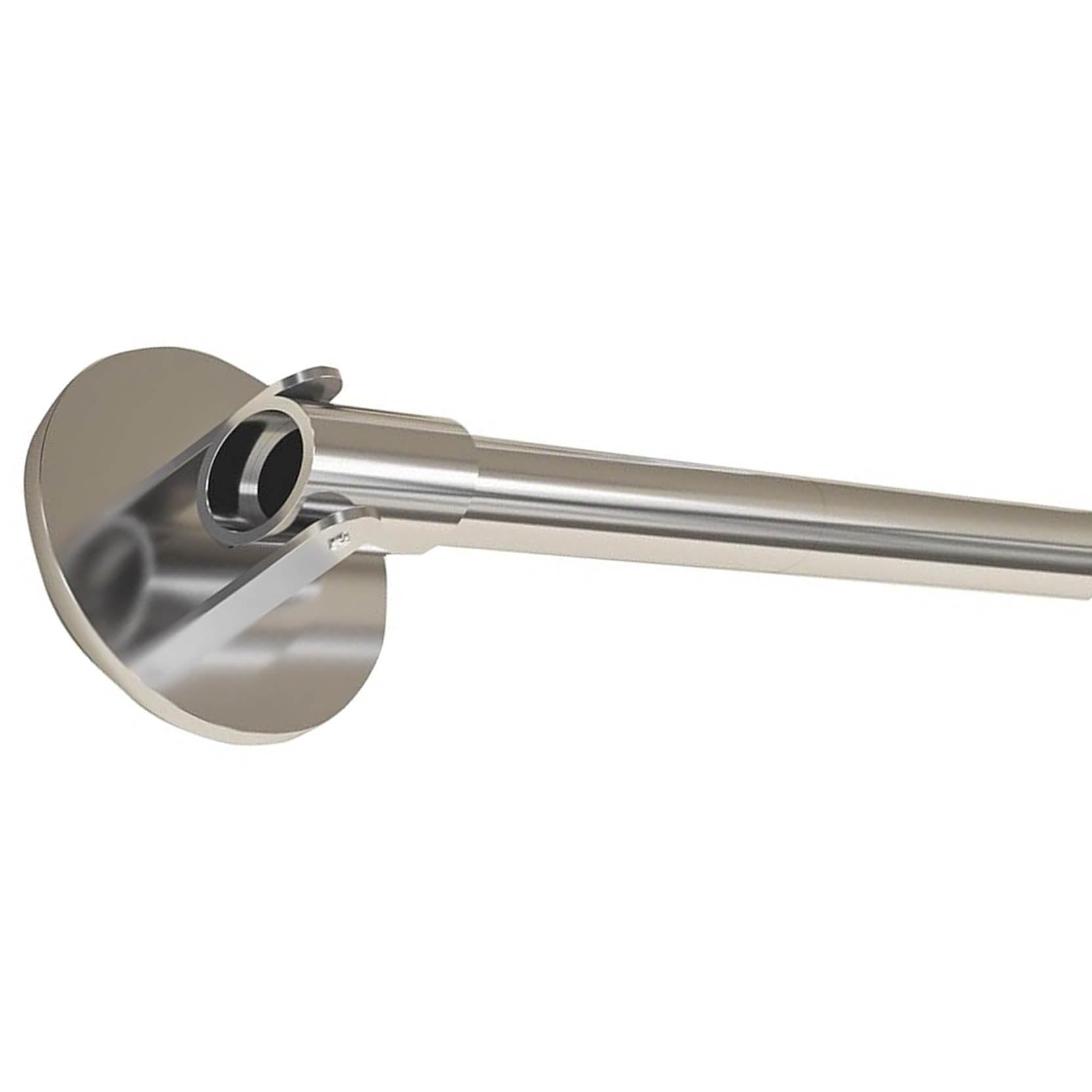Tonuuoei Corner Wall Closet Curtain Rod, Stainless Support Holder Shower Rods, 180°Swivel Telescopic Angled Drapery Rods for Bedroom, Non-slip Wardrobe Rod(Size:70-95cm,Color:Silver)