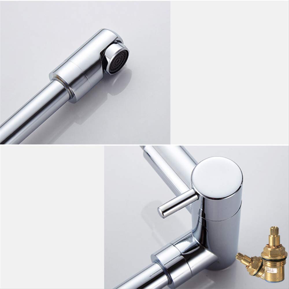 Baterie kuchenne mosiężne chromowane/czarne montowane na ścianie łazienka mop gniazdo kran 360 stopni obrotowy zewnętrzny balkon pojedyncze zimne krany 1 chrom A