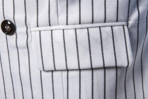 GATMSTZ Men Formal Double Breasted Pinstripe Groom Vest Slim Business Waistcoats4
