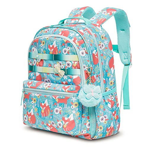 Kids Backpack for School Boys Girls Lightweight Kindergarten Elementary Toddler Backpacks Preschool Bookbags Cute Cartoon Travel Daypack with Chest Strap (S,Green)