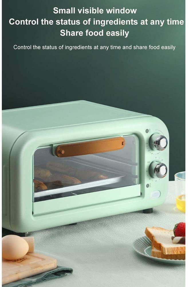 Tostapane Compatto da 12 Litri Fornello per Pane, Bagel, Biscotti, Pizza, panini Altro con teglia, Timer da 60 Minuti Funzione di spegnimento Automatico Utile