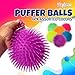 Playbees Soft Spiky Puffer Balls - 6-Pack - 5.5 Inch Sensory Stress Relief Toy - Assorted Colors - Kids and Adults - Fun Fidget Game