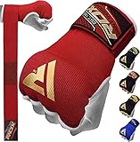 RDX Boxing Hand Wraps Inner Gloves, Quick 75cm Long Wrist Straps, Elasticated, Padded Fist Hand Protection, Muay Thai MMA Martial Arts Punching Speed Bag Training Bandages, Under Mitts Handwraps