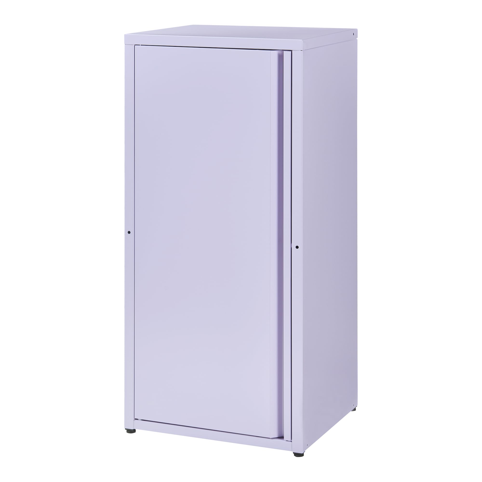 [en.casa] Armoire Métallique Meuble de Classement avec 1 Porte et 2 Étagères à Hauteur Réglable Classeur Rangement au Style Industriel pour Bureau Chambre Télétravail Acier 88 x 40 x 35 cm Violet