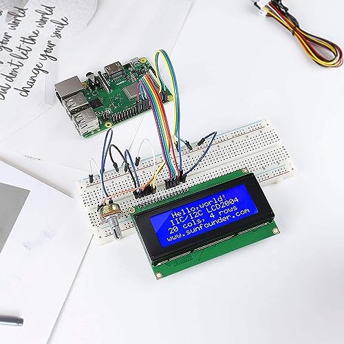 Image of SunFounder 2 Pack LCD 2004 Displays Characters of 4 Rows with 20 Characters in Each, 2PCS 2004 LCD Displays (I2C NOT Included)