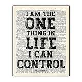 Hamilton Quote - Inspirational Wall Art - Positive Affirmations Poster - Lin-Manuel Miranda Broadway Musical Gift - UNFRAMED Print 8x10 IN - I Am The One Thing in Life I Can Control - Dictionary Art