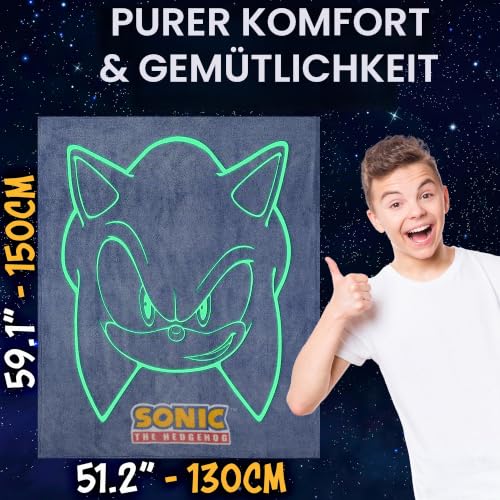 Get Trend Sonic The Hedgehog Kuscheldecke, 130x150cm, Glow in the Dark – Ansicht 6