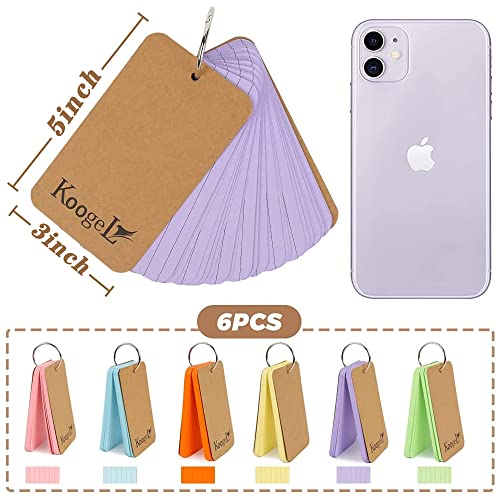 300 Pcs Colored Index Cards, 3 X 5 Inch Underline Study