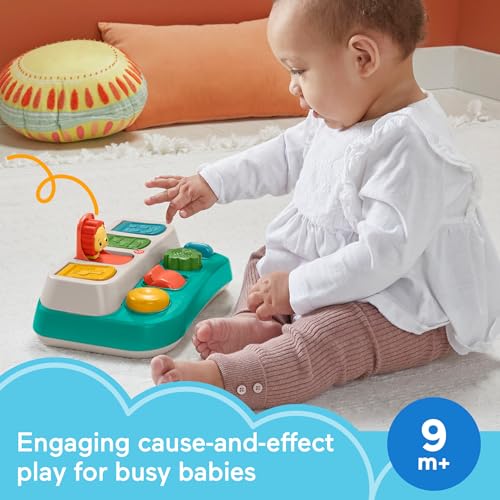 Fisher-Price Baby Early Learning Toy with Fine Motor Activities for Cause-and-Effect Play, Busy Buddies Pop-Up - Image 3