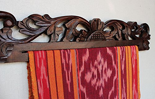 Amazon.co.jp: 木彫り イカットハンガー ウッドレリーフ タペストリー