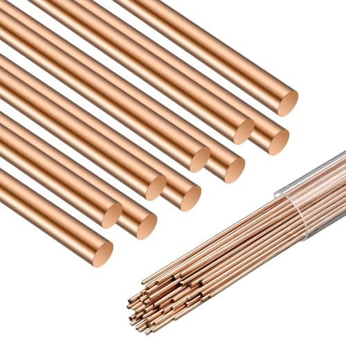 Image of Tandefio 7.5% Silver Brazing Rods Aws BCUP-4 40 Sticks, Silver Solder Round Welding Rods 0.050 inchx1 /8 inchx10 inch for Air Conditioning, Refrigerator, Cold Storage & HVAC Units, Phos Copper Brazing Alloys