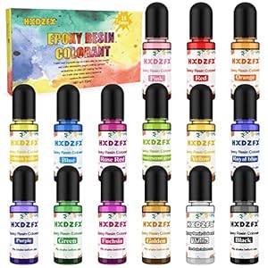 Epoxyharsverf, 15 kleuren, vloeibaar doorschijnend epoxyharskleurmiddel, sterk geconcentreerde epoxyhars-kleurstof voor…
