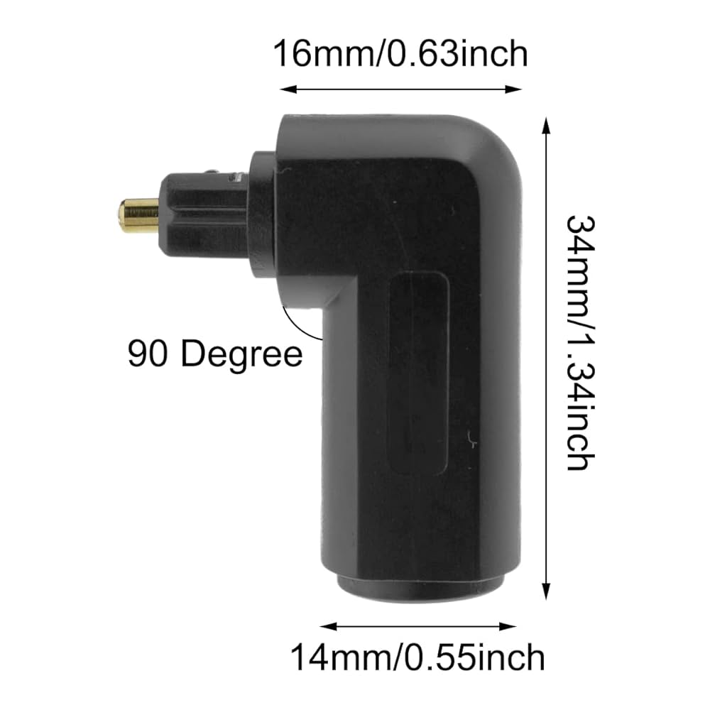 Amazon.co.jp: Xiatiaosann 光デジタルケーブル L字型変換