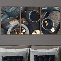 3 Piece Framed Canvas Wall Art Tea Canvas Prints Home Artwork Decoration for Living Room,Bedroom - 16