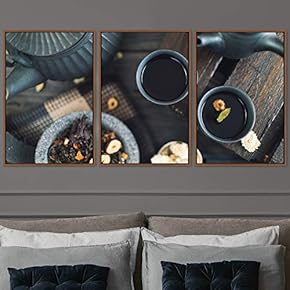 signwin 3 Piece Framed Canvas Wall Art Tea...
