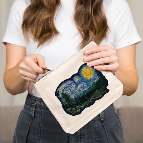 Lantern Press Pacific Northwest, Van Gogh Starry Night, 100% Cotton Zipper Pouch, Travel Accessory, Go Bag2