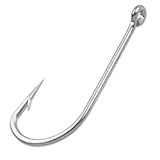 Saltwater Fishing Hooks&comma;40pcs Stainless Steel Forged Long Shank Hooks O&apos;shaughnessy Fish Hooks 34007 White Big Extra Fishing Hooks for Saltwater Freshwater