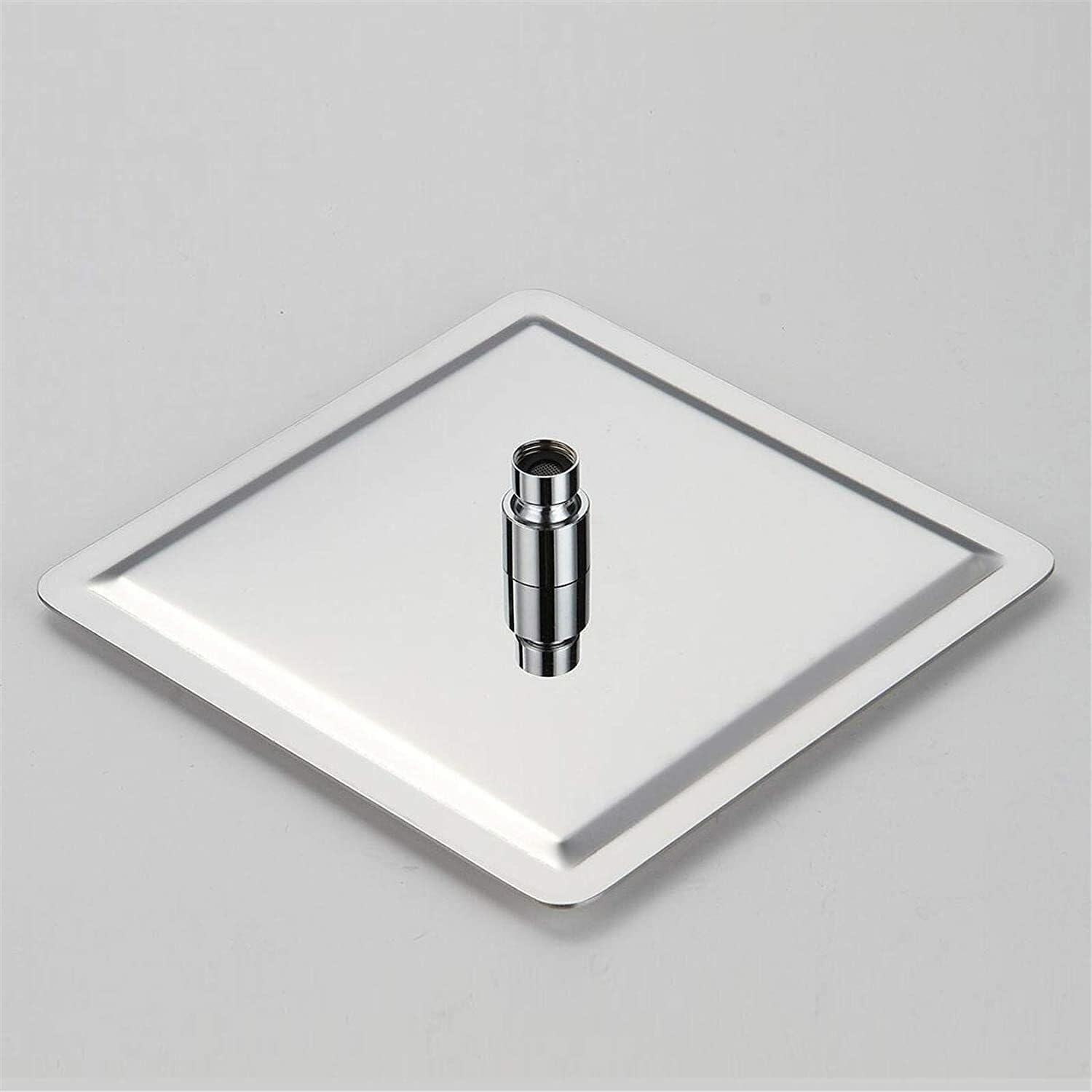 Schläfer 134700 | Soffione Doccia Quadro 20x20 cm a Pioggia, Anticalcare ad Alta Pressione Ultra Sottile in Acciaio Inox, Soffione per Cabina Doccia, Snodo Regolabile Universale G 1/2, Cromo, Argento