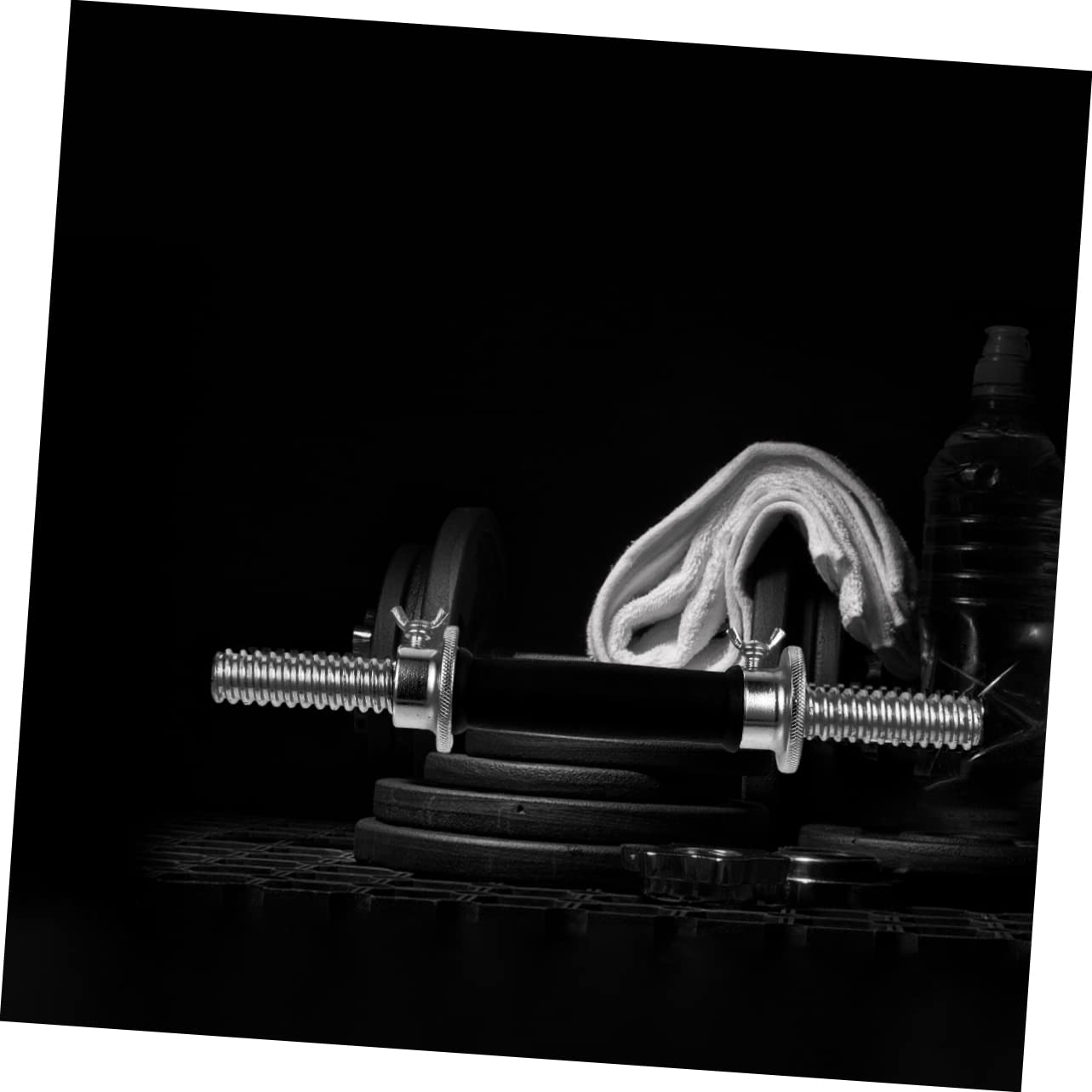 Mikikit Electroplated Dumbbell Barbell Connecting Rod Bar Grips Training Fitness Equipment