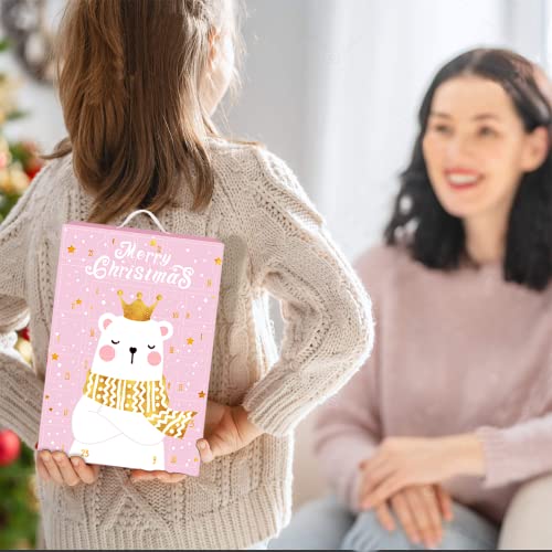 Sranin Schmuck Adventskalender 2024 Mädchen Frauen mit Eisbär-Design： 24 Überraschungen für Teenager Mädchen und Damen wie Charms,Ohrringe, Ketten und Armbänder, zum Aufhängen oder Hinstellen