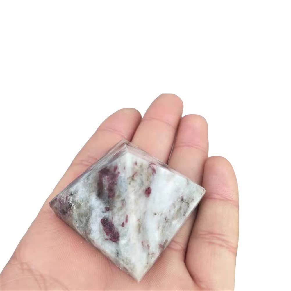 Cristallo Naturale Grezzo 1pc tormalina Rossa Naturale piramidi Rubellite Cristallo Pietra Grezza 40MM-50MM Adatto for la casa Collezioni di casa (Color : 1pc 40mm)