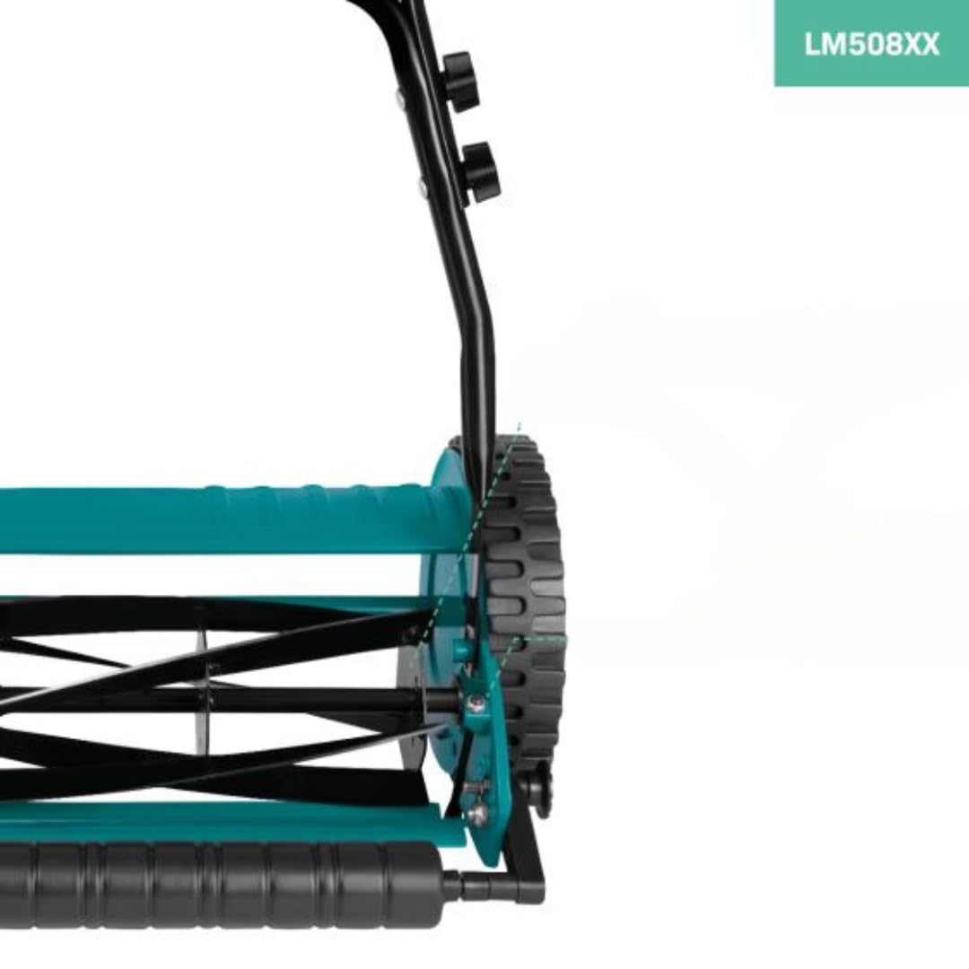 VONROC Kosiarka ręczna 30 cm bębnowa | Ekologiczna bez prądu | Regulacja 15–35 mm | Kosz 14L | Stal 65MN | Cicha i lekka | Do małych trawników (300 mm)