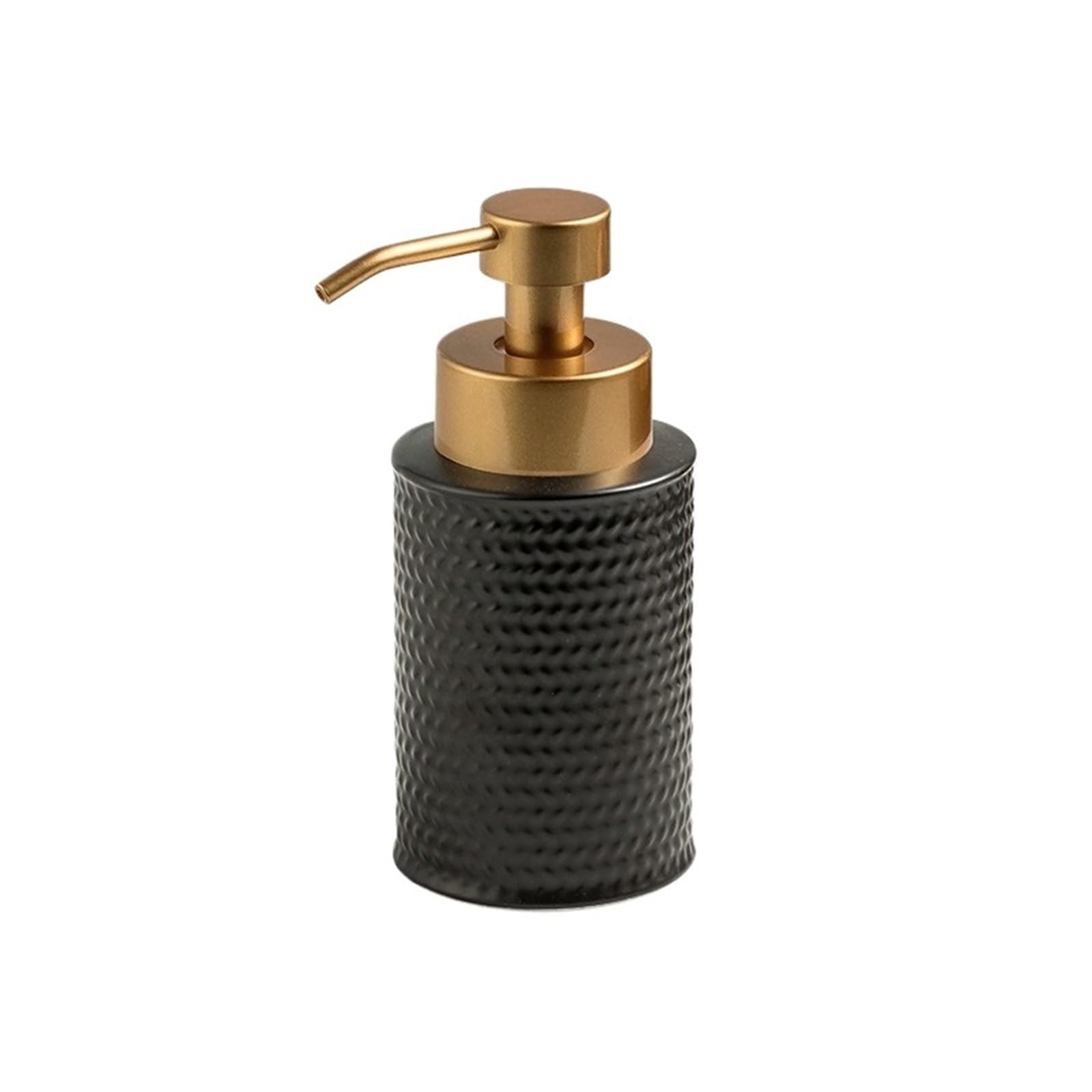 Soap Dispenser Ceramic Soap Dispenser With Pump Hotel Club Bathroom Lotion Press Bottle(Black)