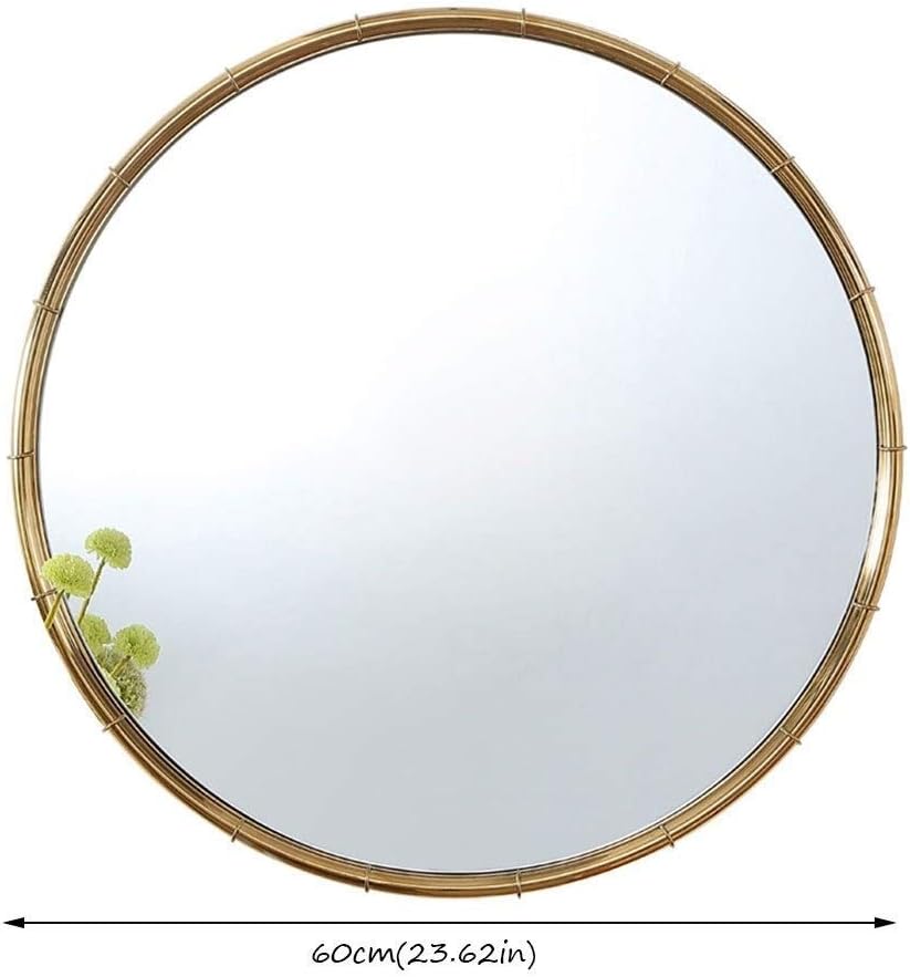 Makeup Mirror Round Hanging Mirror HD Bathroom Wall Mounted Vanity Mirrors Cosmetic Mirror Perfect Birthday Or Housewarming Present (Size : 60cm) (Size : 70cm)