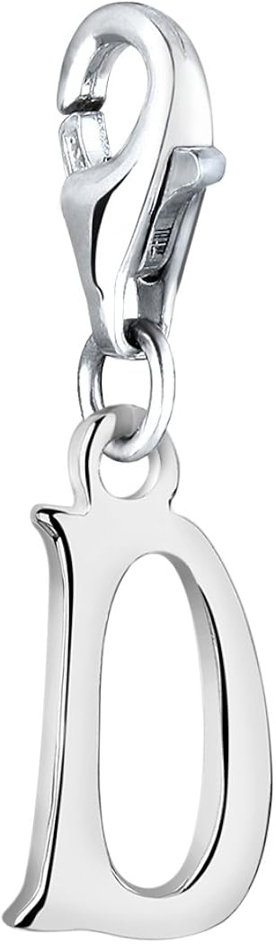 Nenalina Charm Letter D Pendant, for All Brands of Charm Bracelets and Necklaces, Made of 925 Sterling Silver, 713233-000
