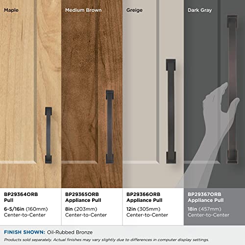 Image of Amerock | Appliance Pull | Oil Rubbed Bronze | 18 inch (457 mm) Center to Center | Candler | 1 Pack | Drawer Pull | Drawer Handle | Cabinet Hardware