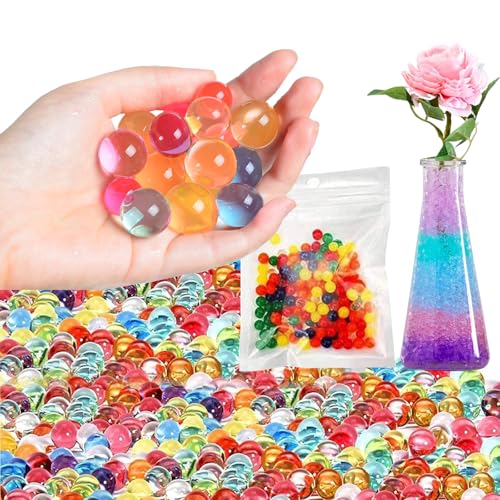 HSYTEK 1500 Stück Wasserperlen für Wasserperlen Vase Deko, Water Beads...