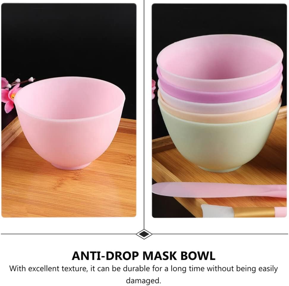 Cabilock Facial Kit 6PCS Silicone Face Mixing Bowl Facial Mud Bowl Cosmetic Mixing Bowl Hair Color Bowl Hair Coloring Dye Mixing Tint Bowls Condiment Bowls Face Mask Mixing Bowl Set : Beauty & Personal Care