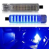 Full LED Blue Door Panel Courtesy Light for H2 Silverado & Sierra 1500 2500 3500 Pickup Suburban Avalanche Tahoe Yukon XL Escalade 1500 2500 Interior Side Door Panel Courtesy Reflector Lamps Set