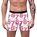 67 Meme Boxers For Mens Novelty Ice Cream Drip 6 7 Underwear Boxer Briefs Funny Fashion Humor Six Seven 6 7 Husband Gifts Light Pink,XXXL